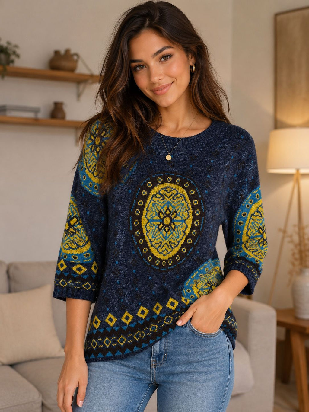 Sweater Tejido Medallón