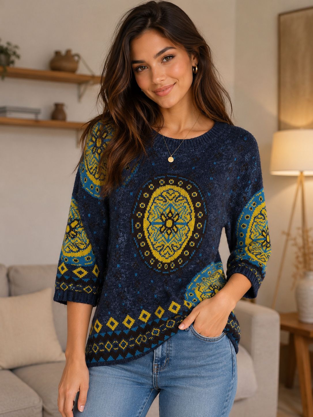 Sweater Tejido Medallón