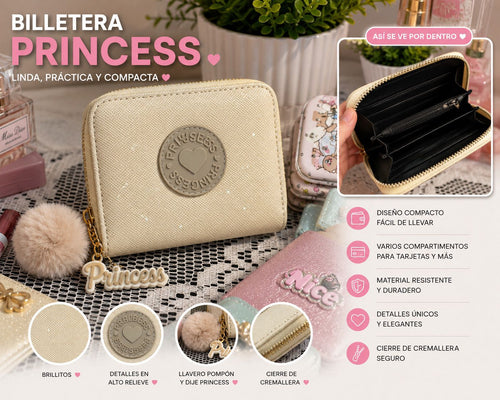 Billetera Princess Dorada