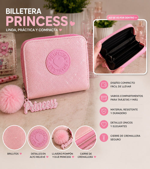 Billetera Princess Rosada