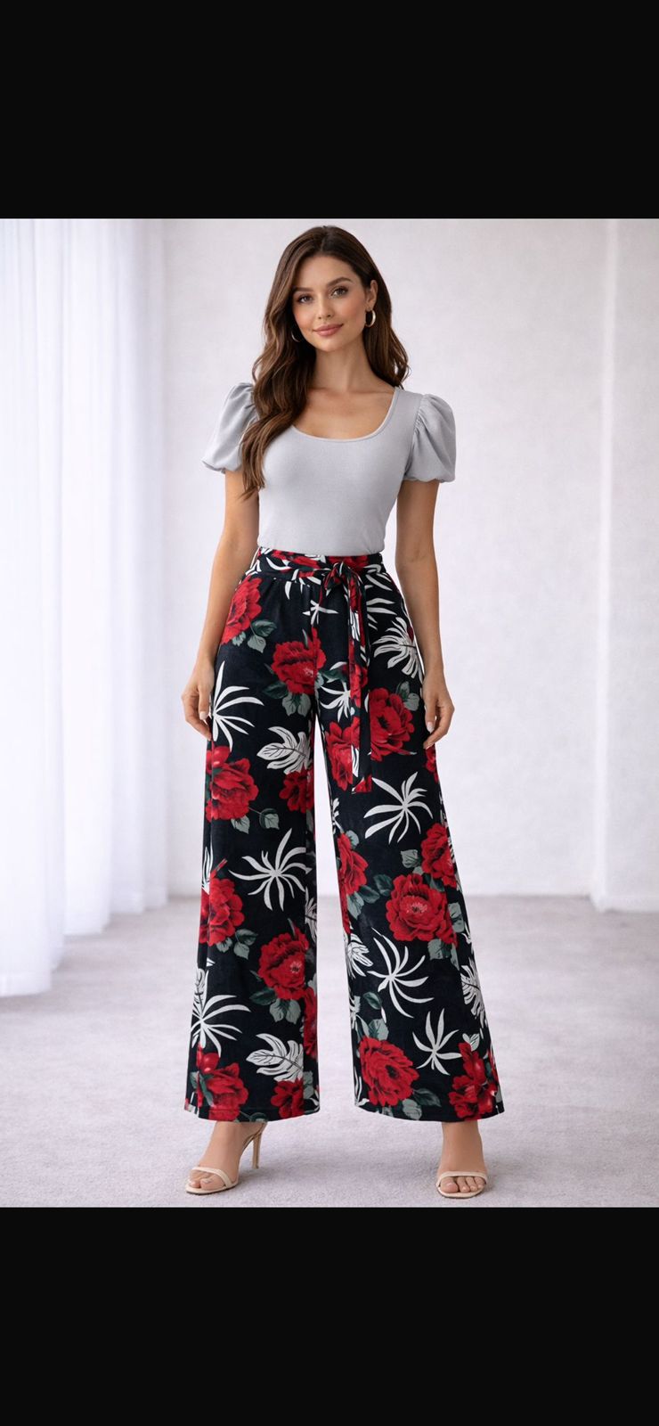 Palazzo Tela Sofía Negro Floral