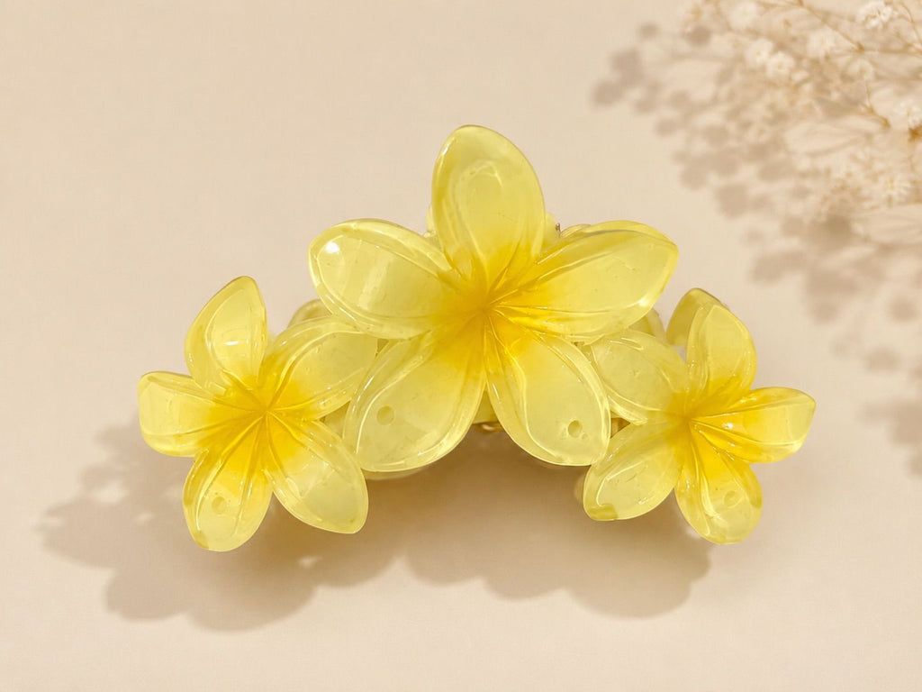 Pinza de flores amarilla