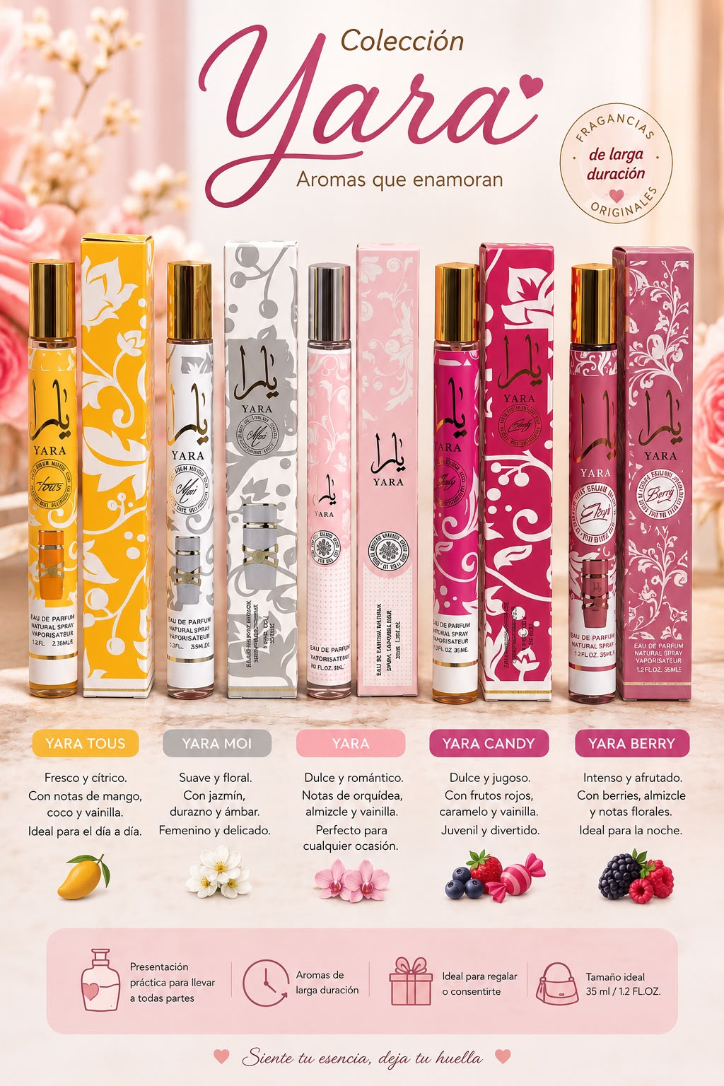 Colección de perfumes Yara roll-on 35ml